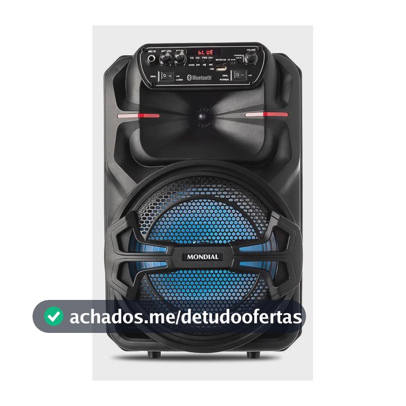 Caixa Amplificada Mondial Connect Party Cm-200 Cor Preto