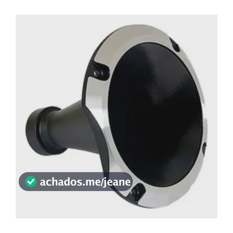 Corneta Cone Curto Rosca Bocal Alumínio Preta Hl 11-25 Som Preto