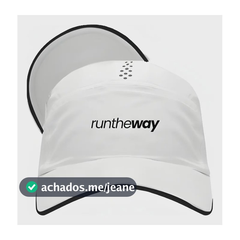 Boné Corrida Esportivo Unissex Running Techfit Run The Way Branco Un Liso