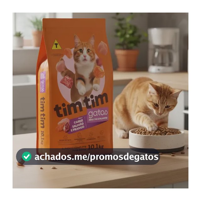 Ração Tim Tim Para Gatos 10,1kg Sem Corantes Alta Qualidade