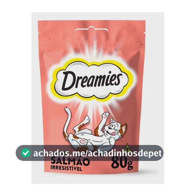 Petisco Sabor Salmão Irresistível Gatos Adultos 80g Dreamies
