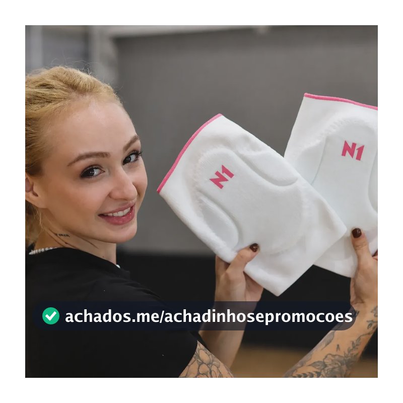 Joelheira Vôlei Futsal Feminina N1 Sport Slide Profissional Branco M