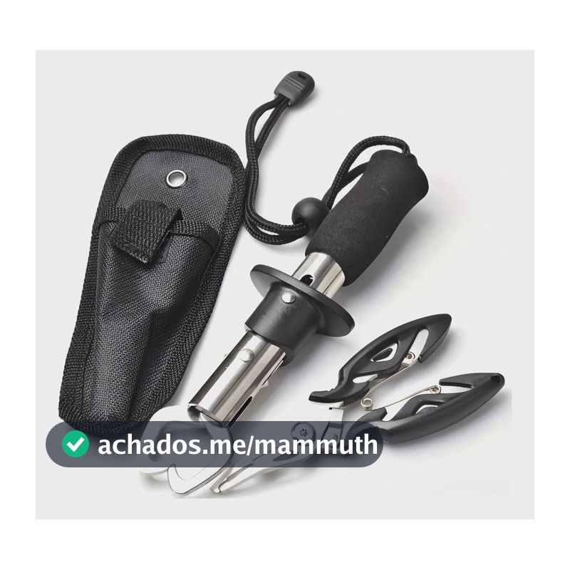 Kit Pesca Alicate Contenção Peixe E Alicate Bico Saca Anzol Kit 3