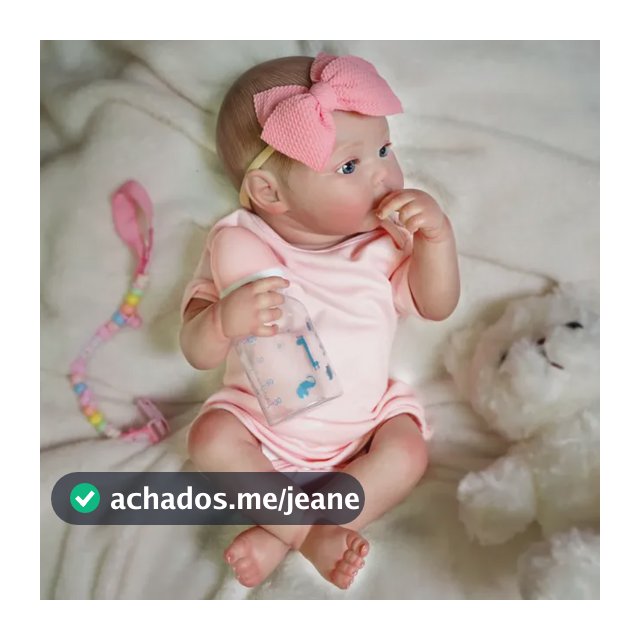 Boneca Bebê Reborn Pintada Realista 48cm Menina Original Silicone Em stock