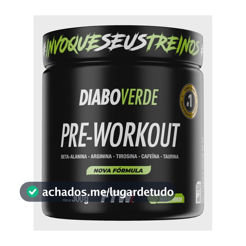 Suplemento FTW Diabo Verde Pre-Workout en pó sabor maçã verde x 300g
