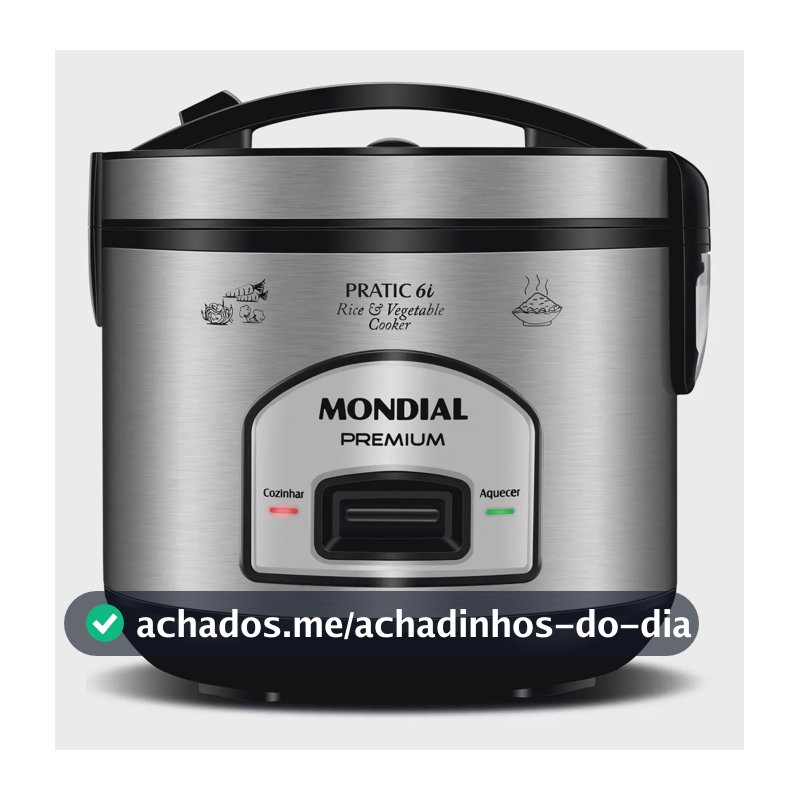 Panela Elétrica de Arroz Mondial 500W - PE-43-6X