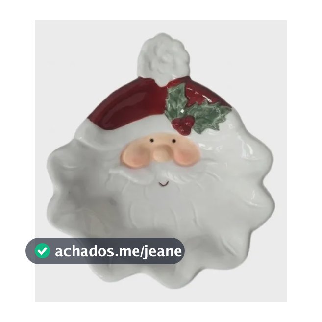 Prato Decorativo De Papai Noel Vecitis 16.3x14.2x3.5cm