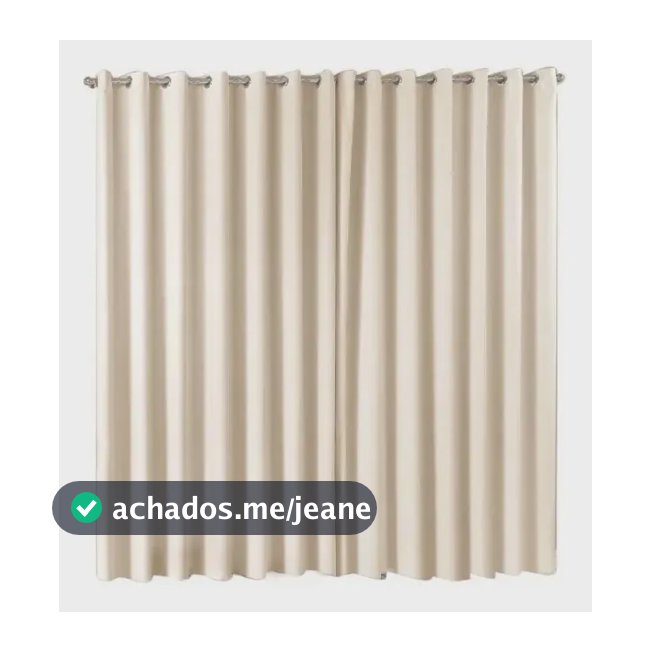 Cortina Blackout Tecido 3,00x2,00 Para Varão Cor Palha