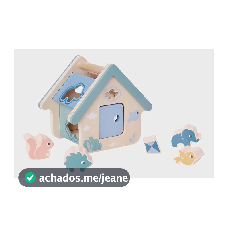 Brinquedo De Encaixe Educativo Pedagógico Casinha Montessori