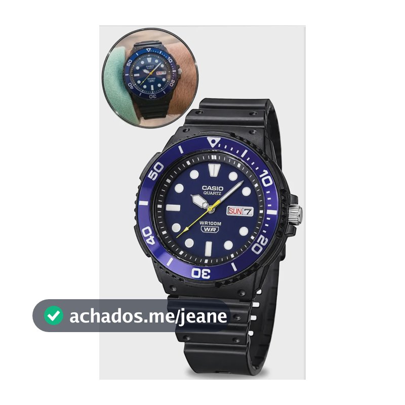 Relógio Casio Masculino Esportivo Analógico Prova Dágua Preto Azul