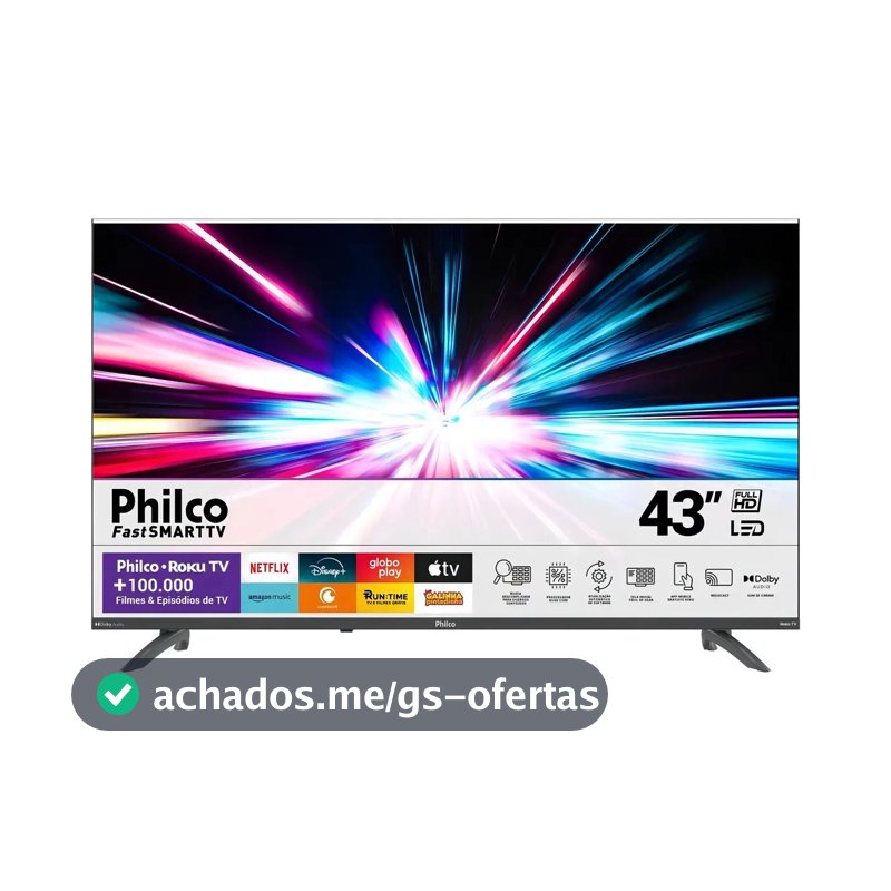 Smart Tv 43 Philco Led Roku Tv Dolby Audio Ptv43va4regb
