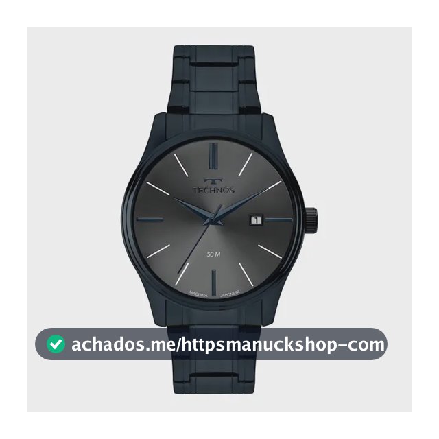 Relógio Technos Masculino Steel Azul - 2115ubt/1f Bisel Cinza