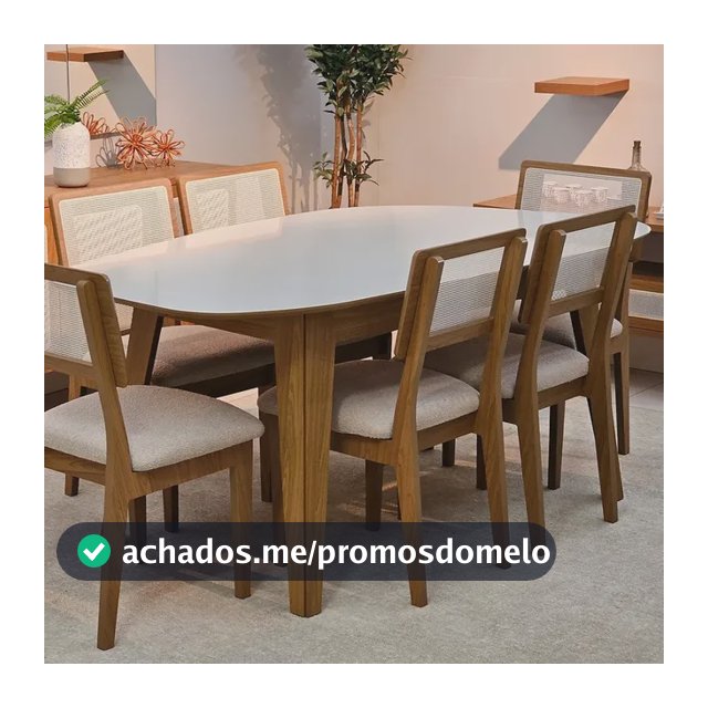 Conjunto Jantar Mesa Orgânica 180cm 6 Cadeiras Com Tela Ca35 Cesare Escuro