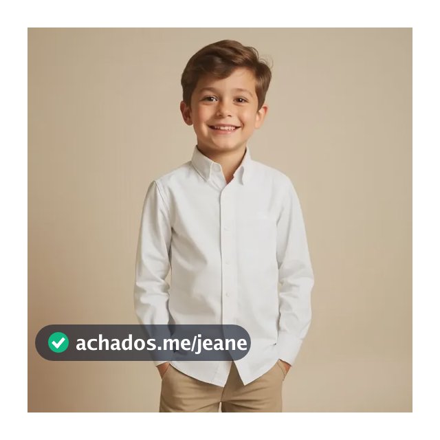 Camisa Social Infantil Manga Longa Menino