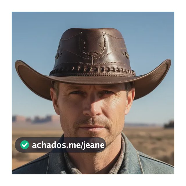 Chapéu Country Estilo Americano De Couro Legítimo Peão Luxo