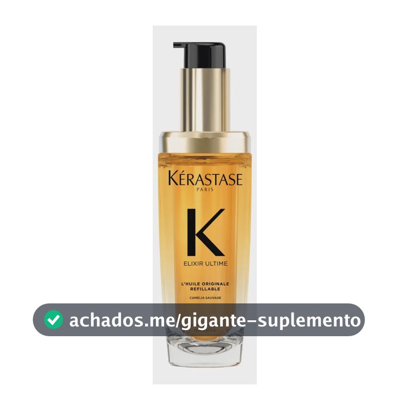 Óleo Capilar Kérastase Elixir Ultime L'Huile Originale Refilável, Cabelo Brilhante, Nutrido 75ml