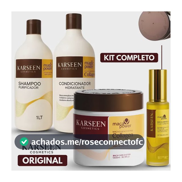 Kit Máscara Karseen+ Shampoo Condicionador + Óleo Marroquino