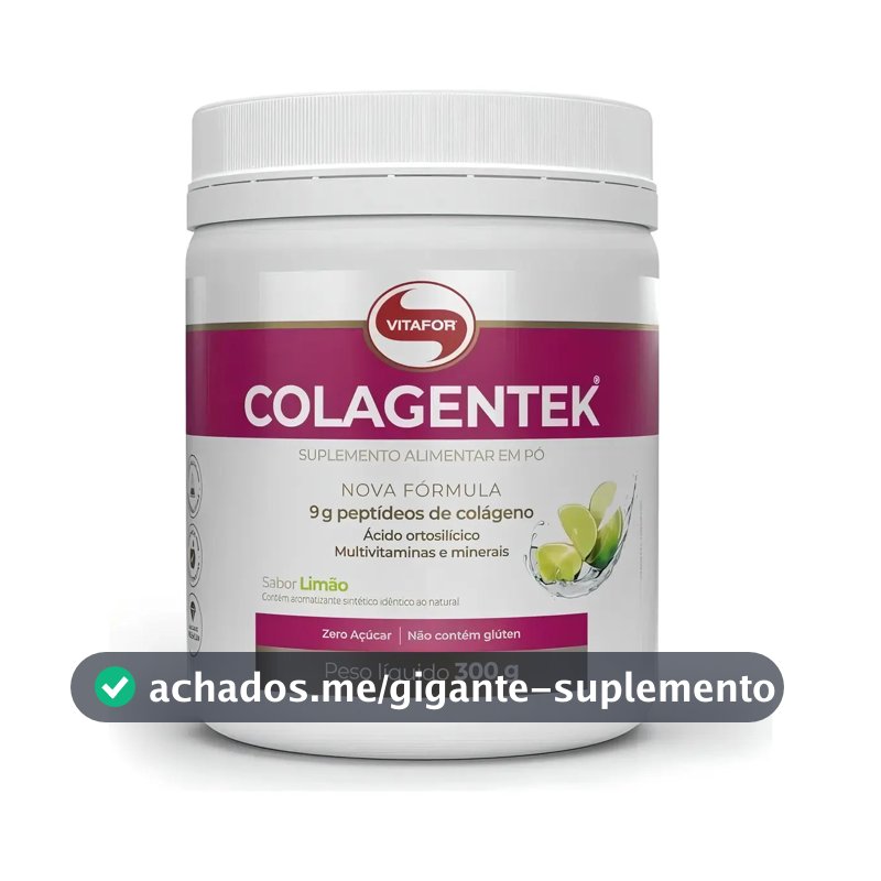 Suplemento alimentar Colagentek Limão 300g Vitafor