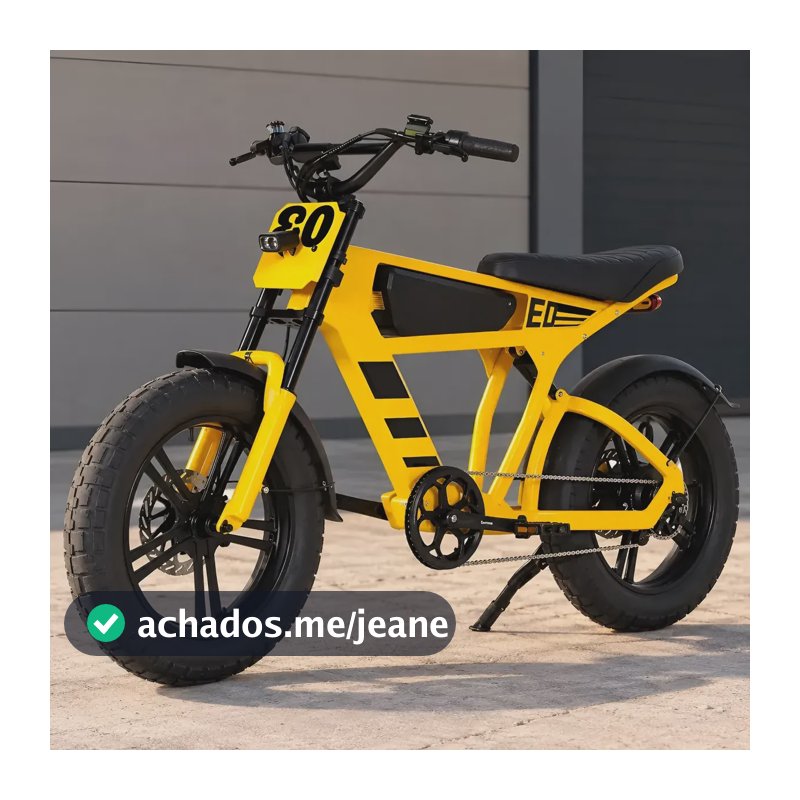 Ft03-z Bicicletas Elétricas Lito 1000w 48v 18ah Lítio 32km/h Amarelo 20