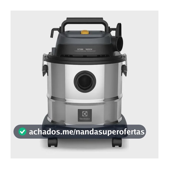 Aspirador Pó e Água Electrolux função Sopro Compacto Líquidos Químicos Inox 1800W 20L total 15L útil protetor térmico GT20i