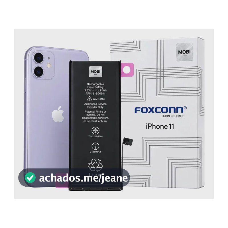 Bateria Foxconn 3110mAh para iPhone 11 Modelos A2111 A2223 A2221