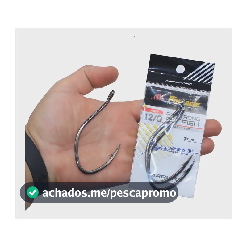 3 Anzol 2x Strong Cat Fish 12/0 Pinnacle Maruri Anzol Grande