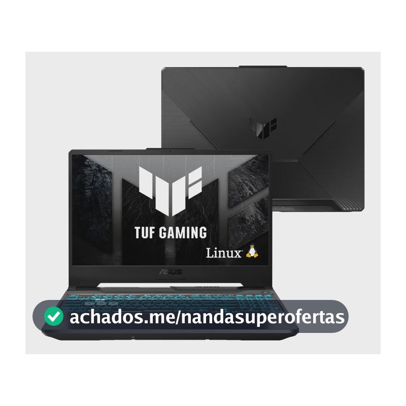 Notebook Gamer ASUS TUF Gaming A15, AMD RYZEN 7, RTX 3050, 8GB RAM, 512GB SSD, Linux KeepOS, Graphite Black - FA506NCG-HN216