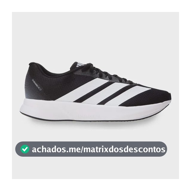 Tênis De Corrida Masculino Duramo Rc 2 adidas Preto E Branco Liso 41 Br