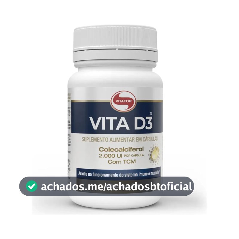 Vitamina D3 60 Cápsulas Vitafor