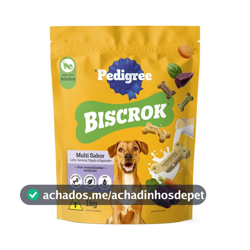 Pedigree Biscrok Petisco para Cachorro Adulto Multi Sabor 1kg