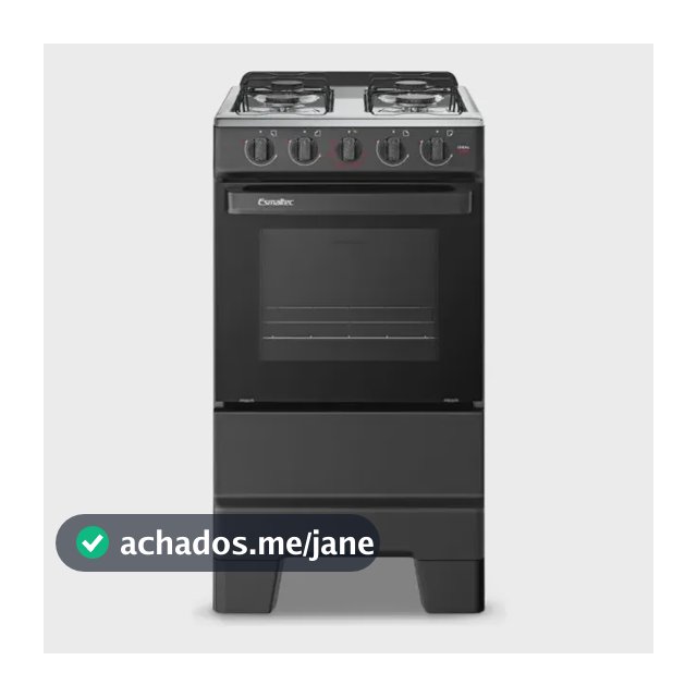 Fogão a Gás Mesa Inox e Forno 50L Limpa Fácil Esmaltec IDEAL POP F4ISP Cor Preto 4 bocas