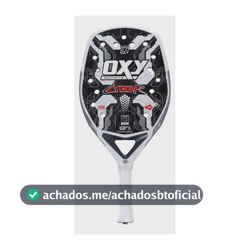 Raquete Beach Tennis Oxy Rackets Cyber Carbono 18k Branco