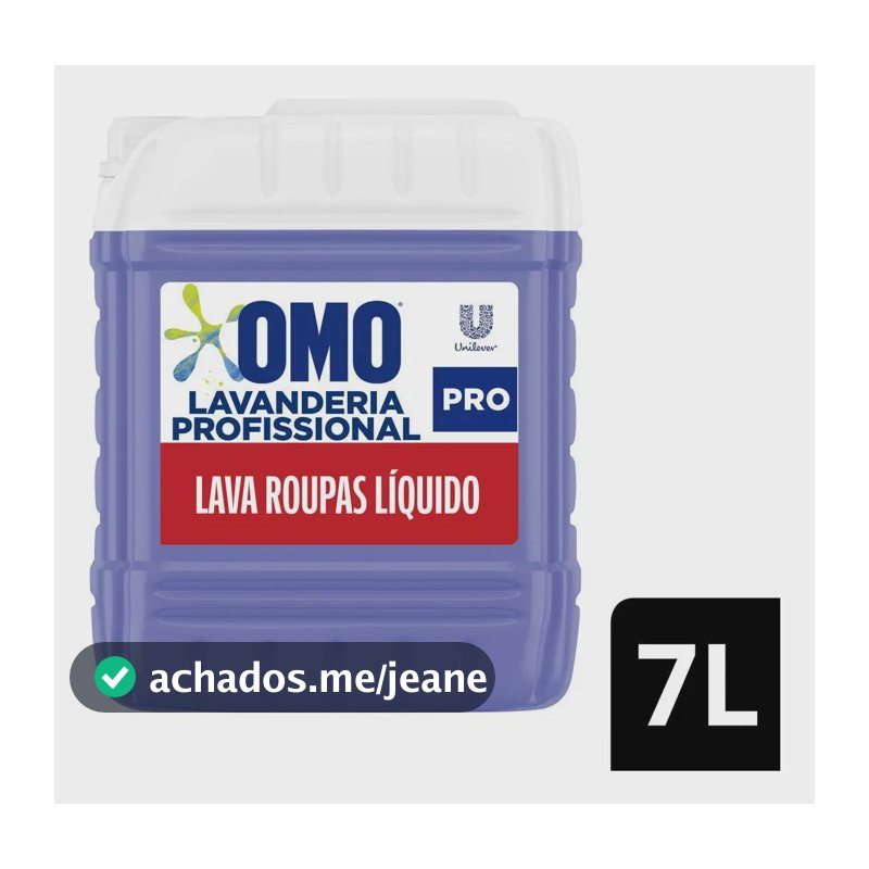 Lava Roupas Líquido Omo Lavanderia Profissional Lavagem 7 L