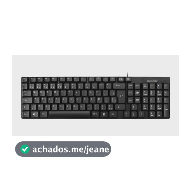 Teclado USB com Fio TC193 Notebook Computador Cabo 1,20m Resistente Compacto Slim Preto Multilaser