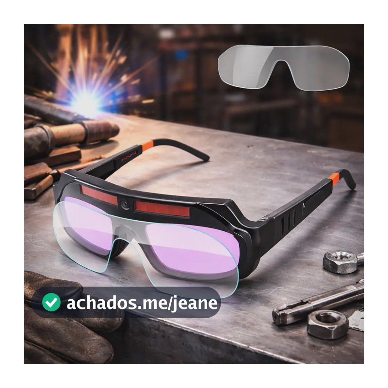 Óculos De Solda Para Soldagem Proteção Solar Automático Preto Lisa