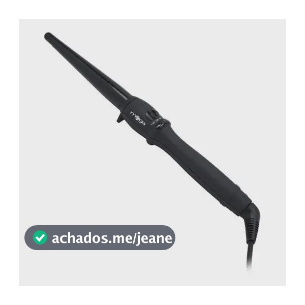 Modelador De Cachos Mega Conic Black Profissional Bivolt
