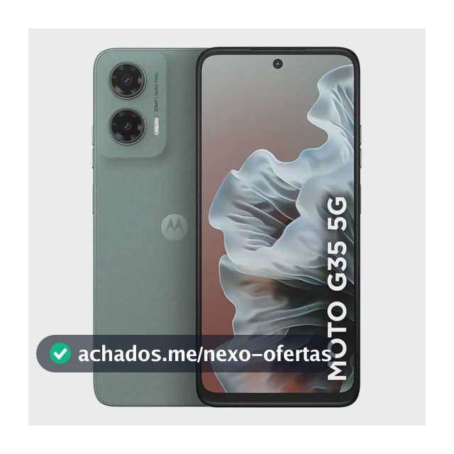 Smartphone Motorola Moto g35 5G - 256GB 4GB RAM+8GB Ram Boost, e Camera 50MP com AI NFC Tela 6.7" com Superbrilho - Cinza