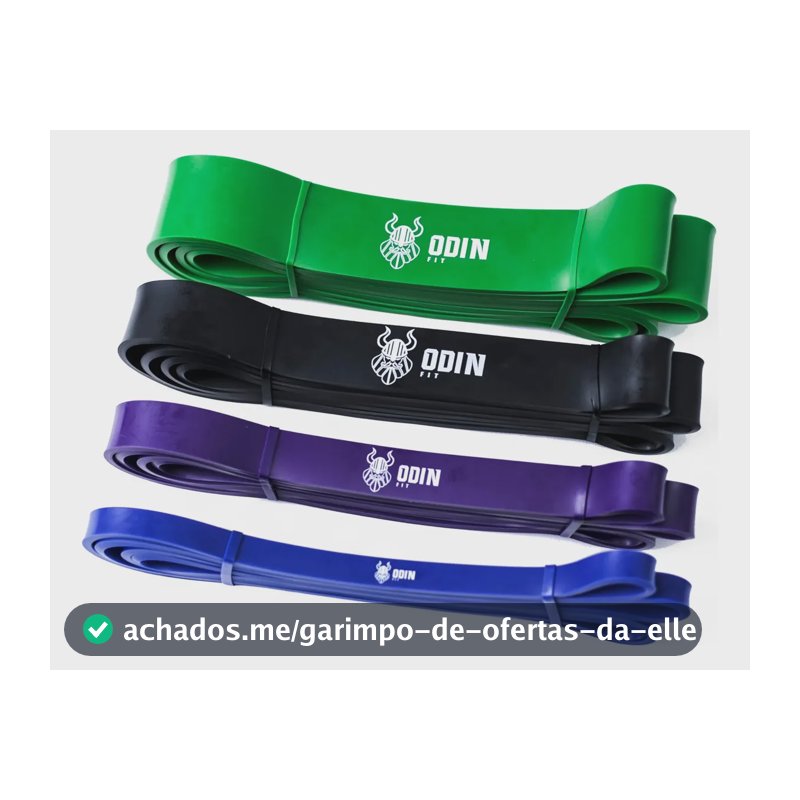 Kit Super Band 4 Intensidades Odin Fit Elasticos Power Band Treino