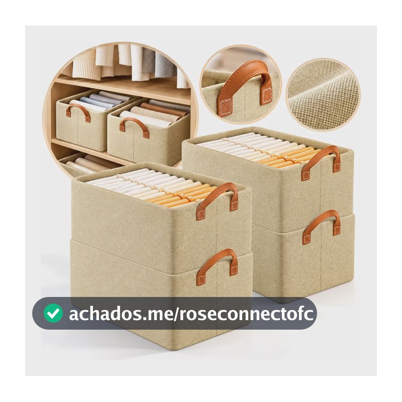 4 Caixas De Gaveta Organizadores De Roupa Intimacaixa Organi Bege
