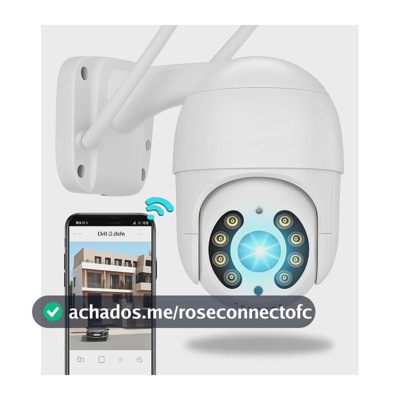 Câmera Ip A8 App Icsee Infravermelho Prova D'água Externa Wifi Hd Cor Branco
