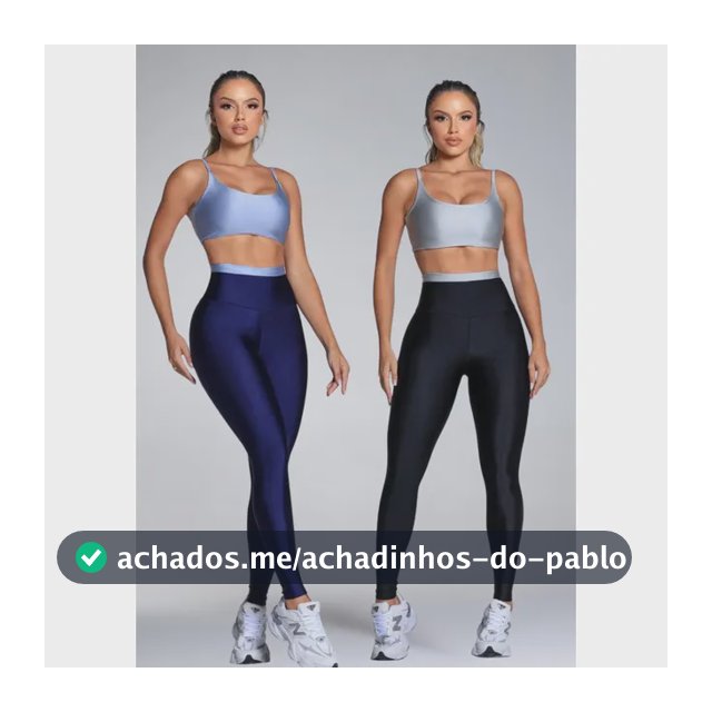Kit 2 Conjunto Cropped  Legging Fitness Academia Biop