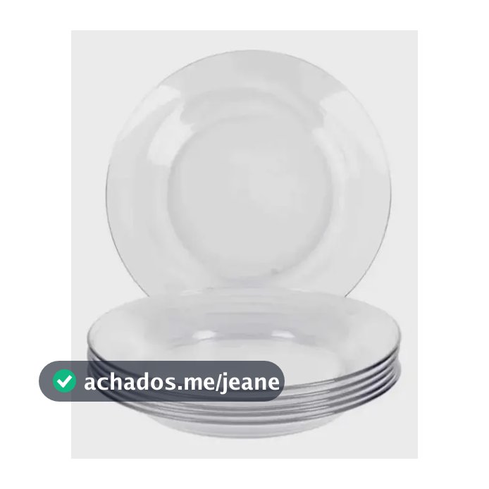 Kit Jogo De Pratos Liso Fundo 6 Unidades Restaurante Buffet