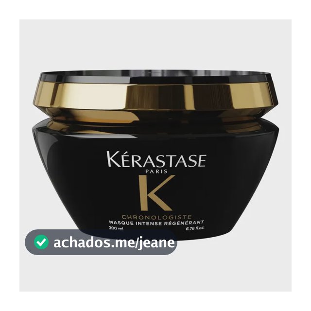 Máscara Capilar Regeneradora para Hidratação Profunda, Brilho Intenso e Controle do Frizz Chronologiste Intense Régénérant Kérastase 200ml