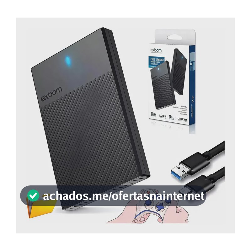 Hd Externo 320gb Usb 3.0 - P/ Notebook Ps4 Ps5 Xbox Pc Alta Preto