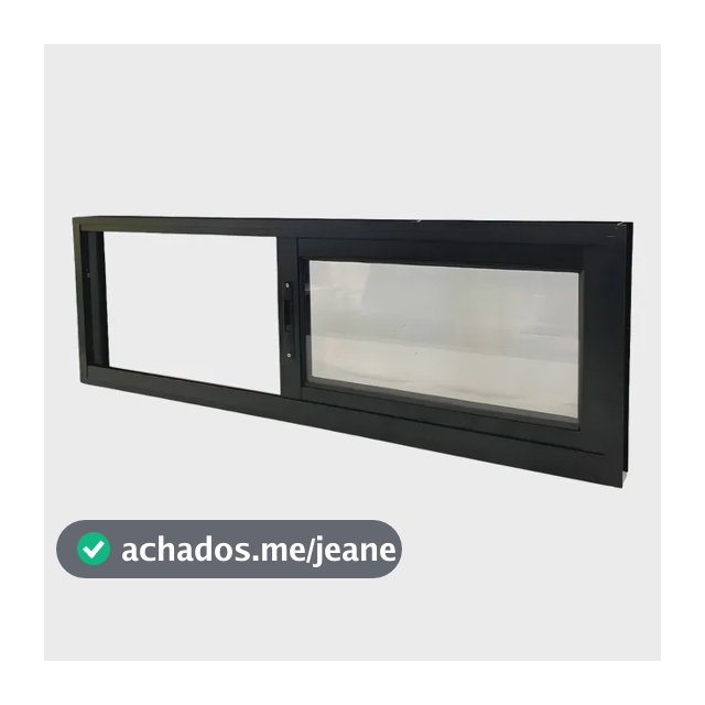 Janela De Correr, Vitrô 2 Folhas 60x120 Preto L. Suprema