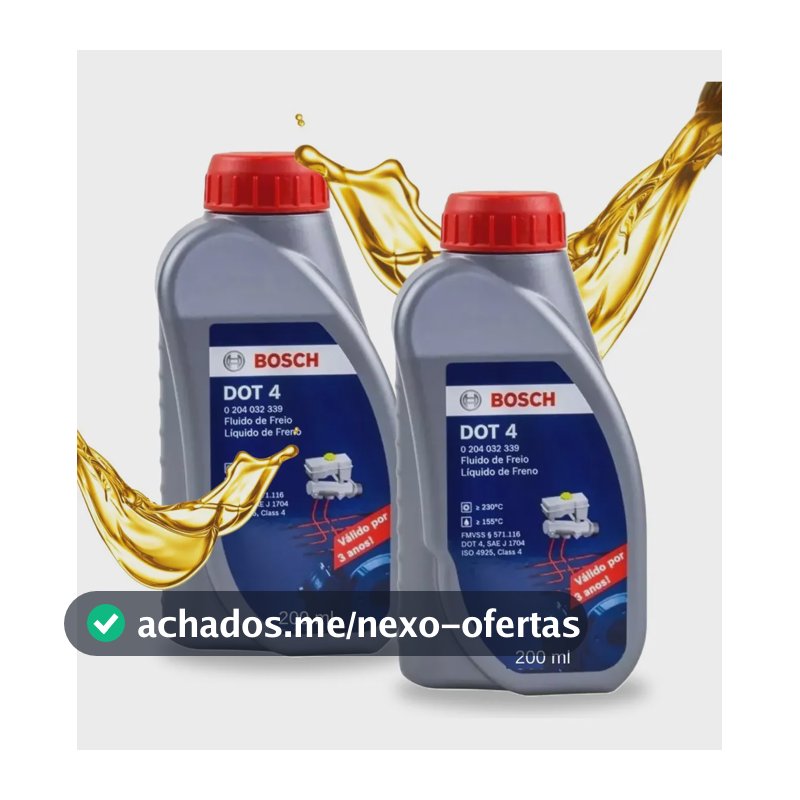 Kit 2 Fluídos De Freio Dot 4 P/ Carros E Motos Bosch