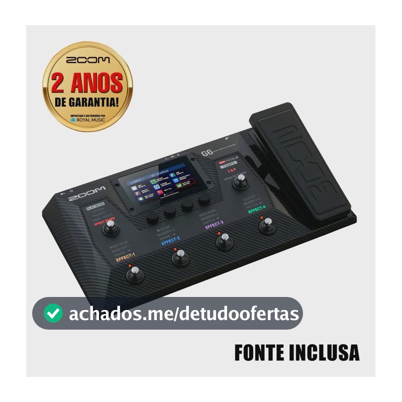 Zoom G6 - Pedaleira Para Guitarra Cor Preto