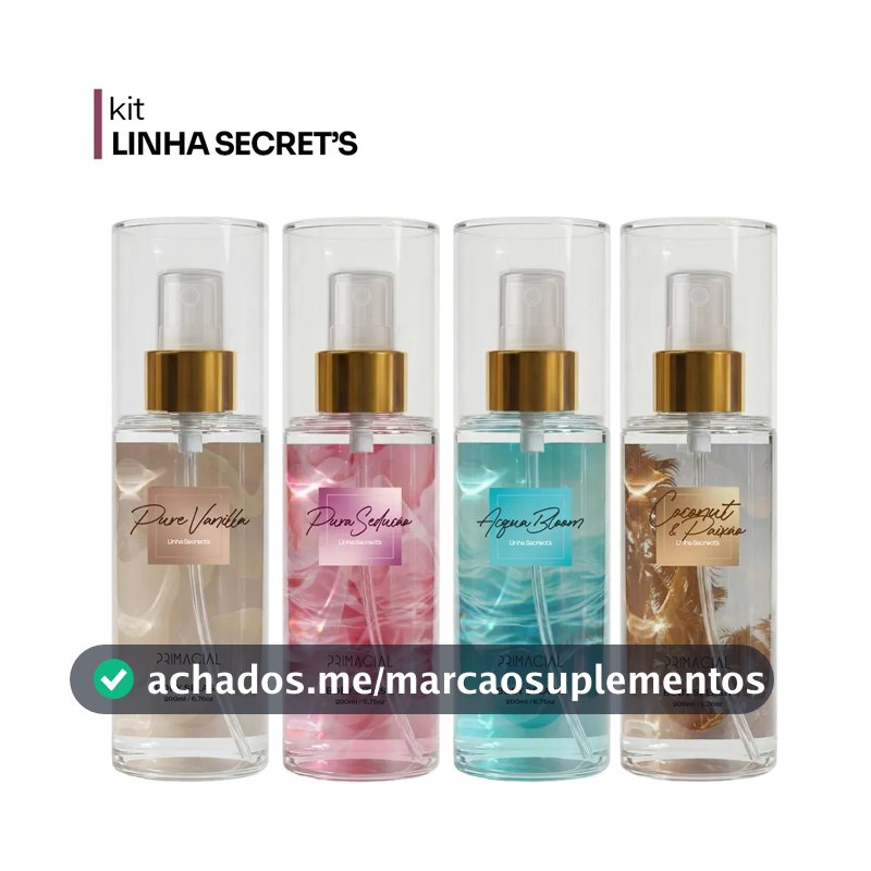 Body Splash Feminino Linha Secrets By Primacial