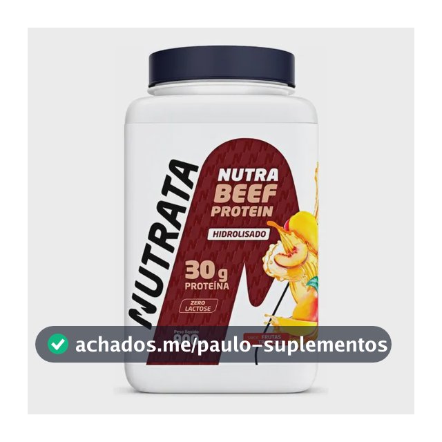 Nutra Beef Protein Hidrolisado 900g Frutas Tropicais Nutrata Frutas Tropicais