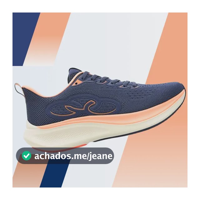 Tênis Corrida Olympikus Feminino Voa 3 Leve Flexível Azul/laranja 37 Br